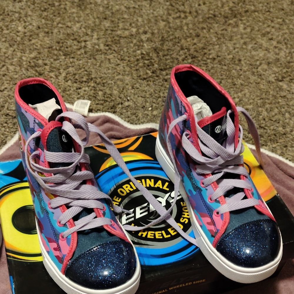 Heelys Women's Sparkle High-Tops - Navy and Pink